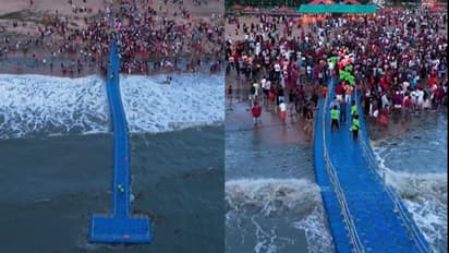 തിരകള്ക്കൊപ്പം ഒഴുകി നടക്കണോ? കടലോളം ഉല്ലസിക്കാന് ചാവക്കാടും ഫ്ലോട്ടിങ് ബ്രിഡ്ജ്