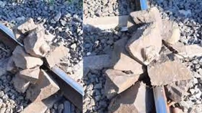 WATCH: Heroic railway personnel in Pune averts disaster by clearing massive boulders from tracks