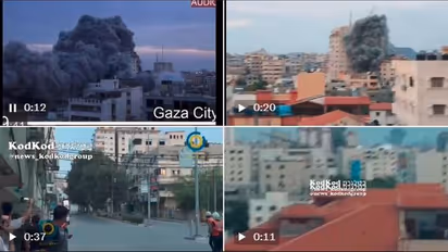 ಹಮಾಸ್ ಉಗ್ರರಿದ್ದ ಬಹುಮಹಡಿ ಕಟ್ಟಡ ಹೊಡೆದುರುಳಿಸಿದ ಇಸ್ರೇಲ್ ಸೇನೆ: ವೀಡಿಯೋ ವೈರಲ್