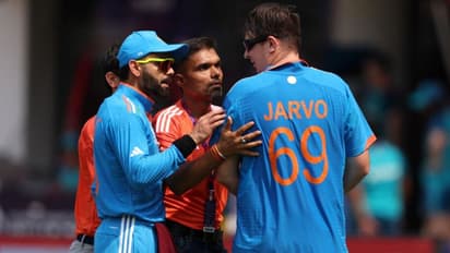 వీడు మళ్లొచ్చాడా... ఇండియా- ఆస్ట్రేలియా వరల్డ్ కప్ మ్యాచ్లో ప్రత్యేక్షమైన జార్వో...