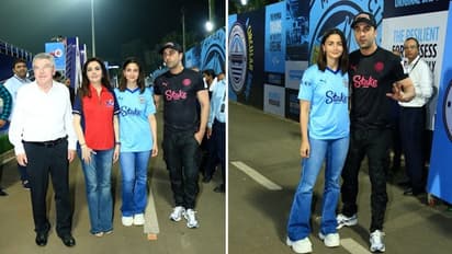Ranbir Kapoor, Alia Bhatt arrive for football match hand-in-hand; Nita Ambani too present [PICTURES]