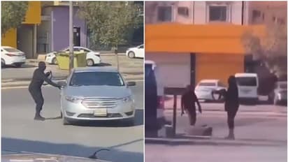 എടിഎമ്മിൽ പണം നിറക്കുമ്പോള്‍ തോക്ക് ചൂണ്ടിയെത്തി കൊള്ള; പൊലീസുമായി 'സിനിമാ സ്റ്റൈല്‍' ഏറ്റുമുട്ടല്‍, വീഡിയോ