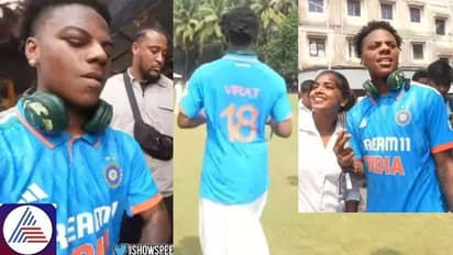 ODI World Cup 2023: Youtuber IShowSpeed arrives in India wearing Kohli's jersey to support India