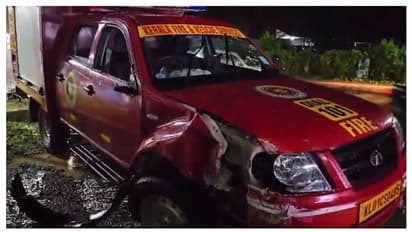 മുഖ്യമന്ത്രിക്ക് അകമ്പടി പോയ ഫയർ ആന്റ് റസ്ക്യു വാഹനം അപകടത്തിൽപ്പെട്ടു