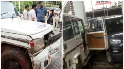 കണ്ണൂരിൽ പെട്രോൾ പമ്പിലേക്ക് പൊലീസ് ജീപ്പ് ഇടിച്ചു കയറി; ദുരന്തം ഒഴിവായത് തലനാരിഴക്ക്, ആര്ക്കും പരിക്കില്ല