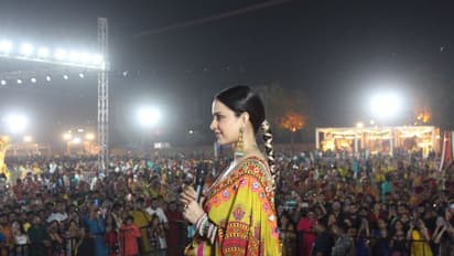  ಅಹಮದಾಬಾದ್‌: ದಾಂಡಿಯಾ ಆಡುತ್ತಲೇ ಚಿತ್ರ ಪ್ರಚಾರ ಮಾಡಿದಕಂಗನಾ ರಣಾವತ್