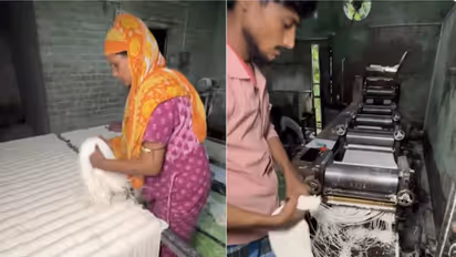 Viral video of noodle-making process in Kolkata factory sparks disgust on the internet (WATCH)