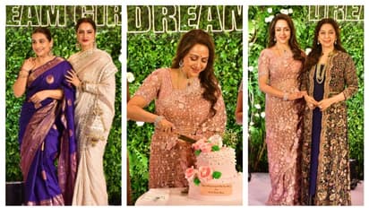 Hema Malini’s 75th Birthday Party: Madhuri Dixit, Rani, Rekha, Vidya Balan and more Bollywood divas spotted 