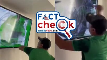 ക്രിക്കറ്റ് ലോകകപ്പ്: ടീം ഇന്ത്യക്കെതിരായ തോല്‍വിയില്‍ ടിവി തല്ലിപ്പൊളിച്ച് പാക് ആരാധകന്‍? Fact Check 