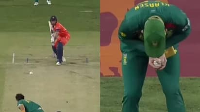 ഇങ്ങനേയുമുണ്ടോ ഒരു വൈഡ്? സ്ലിപ്പില് കോട്സീയുടെ പന്ത് പിടിച്ച് ക്ലാസന്; ഡി കോക്ക് നോക്കി നിന്നു - വീഡിയോ