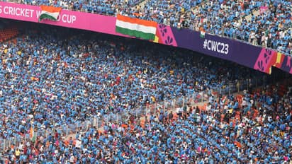 Narendra Modi Stadium turns into a sea of blue as fans get ready for the final showdown