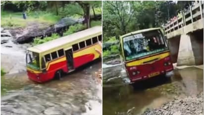 പുഴ കടക്കുന്ന കെഎസ്ആര്ടിസി!; വീഡിയോ വൈറലാകുന്നു...