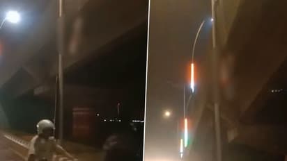 பரபரப்பான பாந்த்ரா மேம்பாலம்.. தூக்கிட்டு தற்கொலை செய்துகொண்ட நபர் - இணையத்தில் பரவும் அதிர்ச்சி வீடியோ!