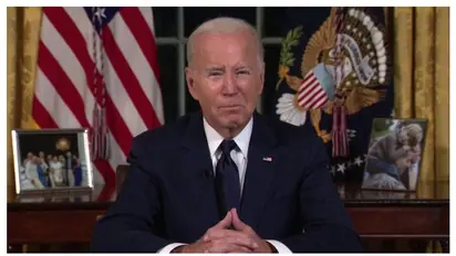 'Hamas and Vladimir Putin want to annihilate neighbouring democracies': US President Joe Biden