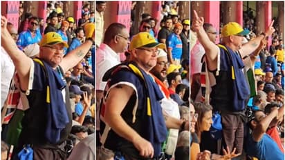 പാക്-ഓസീസ് മത്സരത്തിനിടെ 'ഭാരത് മാതാ കീ ജയ്' വിളിച്ച് ഓസ്ട്രേലിയന് ആരാധകന്; പിന്നാലെ കാണികളും - വീഡിയോ