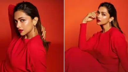 Deepika Padukone's fiery red dress makes fans go crazy as she attends Shah Rukh Khan's 'Dunki' wrap up party