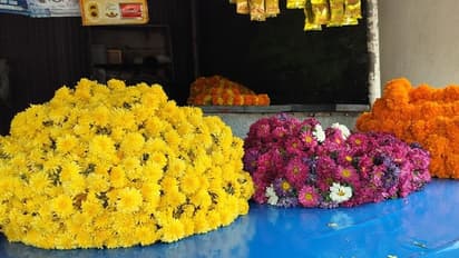 ನವರಾತ್ರಿ, ಆಯುಧಪೂಜೆ ಹಿನ್ನೆಲೆ ಹೂಗಳಿಗೆ ಭಾರೀ ಬೇಡಿಕೆ