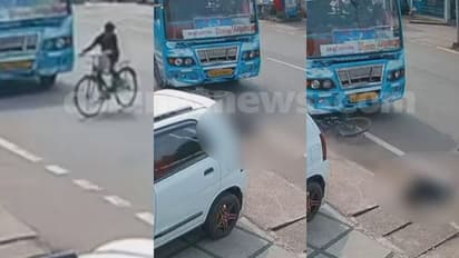 അമിതവേഗം: സ്വകാര്യ ബസിടിച്ച് സൈക്കിളിൽ പോയ 11 കാരന് ഗുരുതര പരിക്ക് ; ബസ് നാട്ടുകാർ തകർത്തു