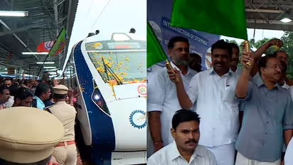 Kerala: Vande Bharat gets grand reception in Chengannur Railway Station