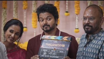 Thalapathy 68: 'தளபதி 68' பட பூஜையில் செம்ம ஸ்டைலிஷாக டீ-ஷர்ட்டில் கலந்து கொண்ட விஜய்! வெளியானது வீடியோ!