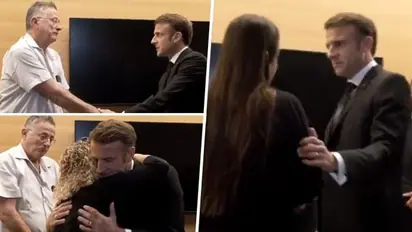 Israel-Hamas war: Macron meets families of kidnapped Israelis with French citizenship in Tel Aviv (WATCH)