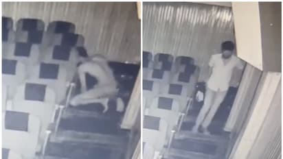 തിരക്കില്ലാത്ത തീയറ്ററിലെ ഇരുട്ടിൽ അര്ധ നഗ്നനായി മുട്ടിൽ ഇഴഞ്ഞ് മോഷണം; സിസിടിവിയിലെ പ്രതിയെ തെരഞ്ഞ് പൊലീസ്