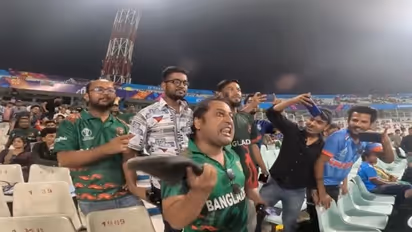 Disheartened Bangladesh Fan hits himself with shoe after disappointing loss to Netherlands (WATCH)