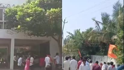 മറാത്താ സംവരണ പ്രക്ഷോഭകർ എംഎല്എയുടെ വീട് തല്ലി തകര്ത്തു, തീയിട്ടു