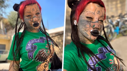 Shocking! 22-year-old Italian woman gets 20 body modifications to transition into a cat; plans for more