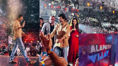 എത്തി, നായകന്‍! ആവേശക്കൊടുമുടിയില്‍ 'ലിയോ' സക്സസ് മീറ്റ്: വീഡിയോ