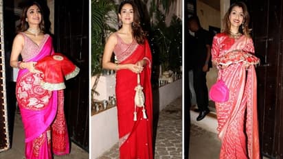 Karwa Chauth 2023: Shilpa Shetty to Mira Rajput, celebrities perform rituals at Anil Kapoor's house