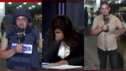 സഹപ്രവർത്തകൻ കൊല്ലപ്പെട്ടതിന് പിന്നാലെ സുരക്ഷാ കവചമഴിച്ച് റിപ്പോർട്ടർ,  സങ്കടം താങ്ങാനാവാതെ അവതാരക