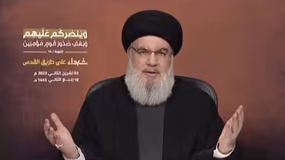 Hezbollah's veiled threat to US: Halt Israel's Gaza attack to prevent regional war, warns Nasrallah (WATCH)