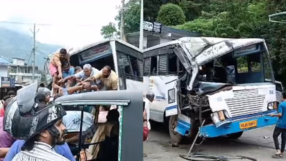 കെഎസ്ആര്ടിസിയും ടോറസ് ലോറിയും കൂട്ടിയിടിച്ചു, എട്ടുപേര്ക്ക് പരിക്ക്