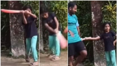 സാക്ഷാൽ ധോണി പോലും കണ്ണുതള്ളും! കണ്ണാ അങ്കെ പാറ്, 6 വയസ്; പായിച്ചത് ഒരു ഒന്നൊന്നര 'ഹെലികോപ്റ്റര്' ഷോട്ട്