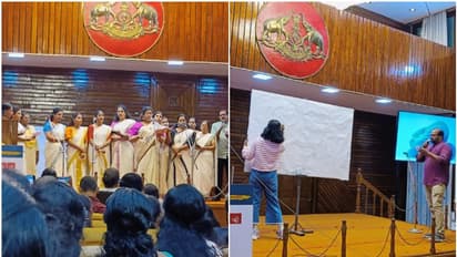 പാട്ടും ആട്ടവും വരയും നടനവുമായി 'അമ്മത്തിരുമൊഴി മലയാളം'