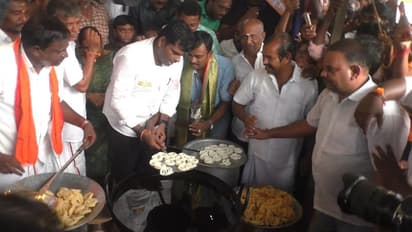 நடைபயணத்தின் போது திடீர் முறுக்கு மாஸ்டராக மாறிய அண்ணாமலை; பாதயாத்திரையில் சுவாரசியம்