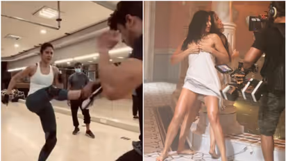 Tiger 3: Katrina Kaif shares glimpses from training sessions with BTS photo of famous 'Towel' scene - Watch