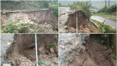 കനത്തമഴയിൽ ഒറ്റയടിക്ക് റോഡ് തകർന്നു, ഒലിച്ചുപോയി; ഗതാഗതം നിലച്ചു, ഇനി കാൽനടമാത്രം, ദുരിതത്തിലായി വട്ടവട