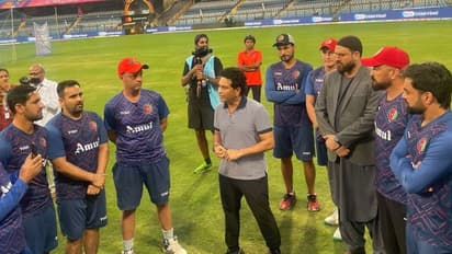 A legendary visit! Sachin Tendulkar meets Afghanistan team; Rashid Khan calls moment 'special' (WATCH)