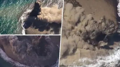 1st emergence since 1986! Underwater volcanic eruptions form new island off Japan's Ogasawara coast (WATCH)