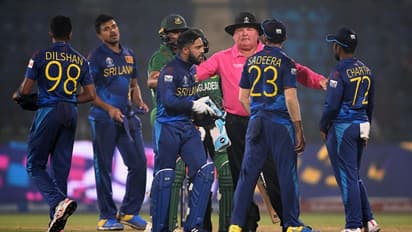 ടൈംഡ് ഔട്ട് വിവാദത്തിന് പിന്നാലെ മത്സരശേഷം പരസ്പരം കൈ കൊടുക്കാന് പോലും തയാറാവെത ശ്രീലങ്ക-ബംഗ്ലാദേശ് താരങ്ങൾ