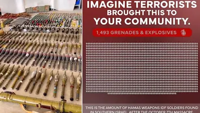 1,493 hand grenades, 760 RPGs, 427 explosive belts & more: Israel exposes Hamas' chilling arsenal (WATCH)