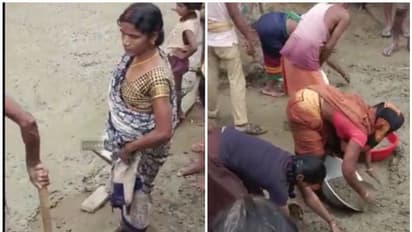 മൂന്നര കിലോമീറ്റർ റോഡിൽ കോൺക്രീറ്റിട്ടു, ഉണങ്ങും മുമ്പേ നാട്ടുകാർ കോരിയെടുത്തു -വീഡിയോ