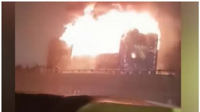 జగన్ ట్రావెల్స్ వోల్వో బస్సులో అగ్నిప్రమాదం, వృద్ధురాలు సజీవ దహనం.. 