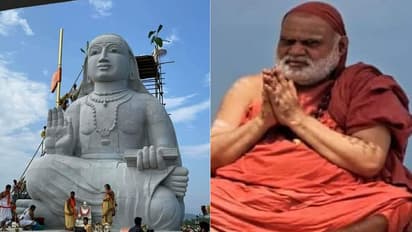 ಶೃಂಗೇರಿಯಲ್ಲಿ ಲೋಕಾರ್ಪಣೆಗೊಂಡ ಶಂಕರ ಪ್ರತಿಮೆ: ಉಭಯ ಜಗದ್ಗುರುಗಳಿಂದ ಪೂಜೆ