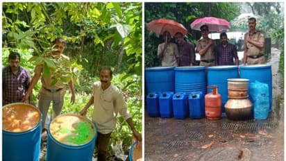 രഹസ്യ വിവരത്തിന്റെ അടിസ്ഥാനത്തില് എക്സൈസ് പരിശോധന; 1500 ലിറ്റർ വാഷും 105 ലിറ്റർ ചാരായവും പിടികൂടി