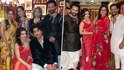 Alia Bhatt, Neetu Kapoor pose at Kareena Kapoor's Diwali bash; Sara Ali Khan, Ibrahim Ali Khan too attends