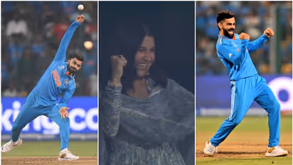 పదేళ్ల తర్వాత వన్డే వికెట్ తీసిన విరాట్... భార్య అనుష్కతో కలిసి సెలబ్రేట్ చేసుకున్న కోహ్లీ..