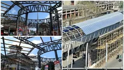 ഇവിടുത്തെ പോലെ അവിടെയും! കോട്ടയത്തെ ഇരുമ്പ് തൂണുകൾ ഓര്ത്ത് പോകും, തുരുമ്പെടുത്ത് മറ്റൊരു ആകാശപ്പാത